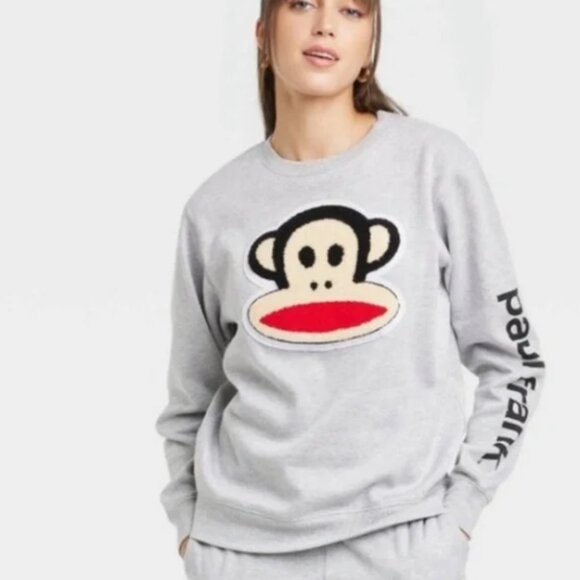 Paul Frank Monkey Crew Neck Sweatshirt Grey - Picture 1 of 1